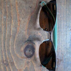 Marchon NYC UPTOWN INWOOD Green Chevron Metal Frames Women's Glasses Size 51